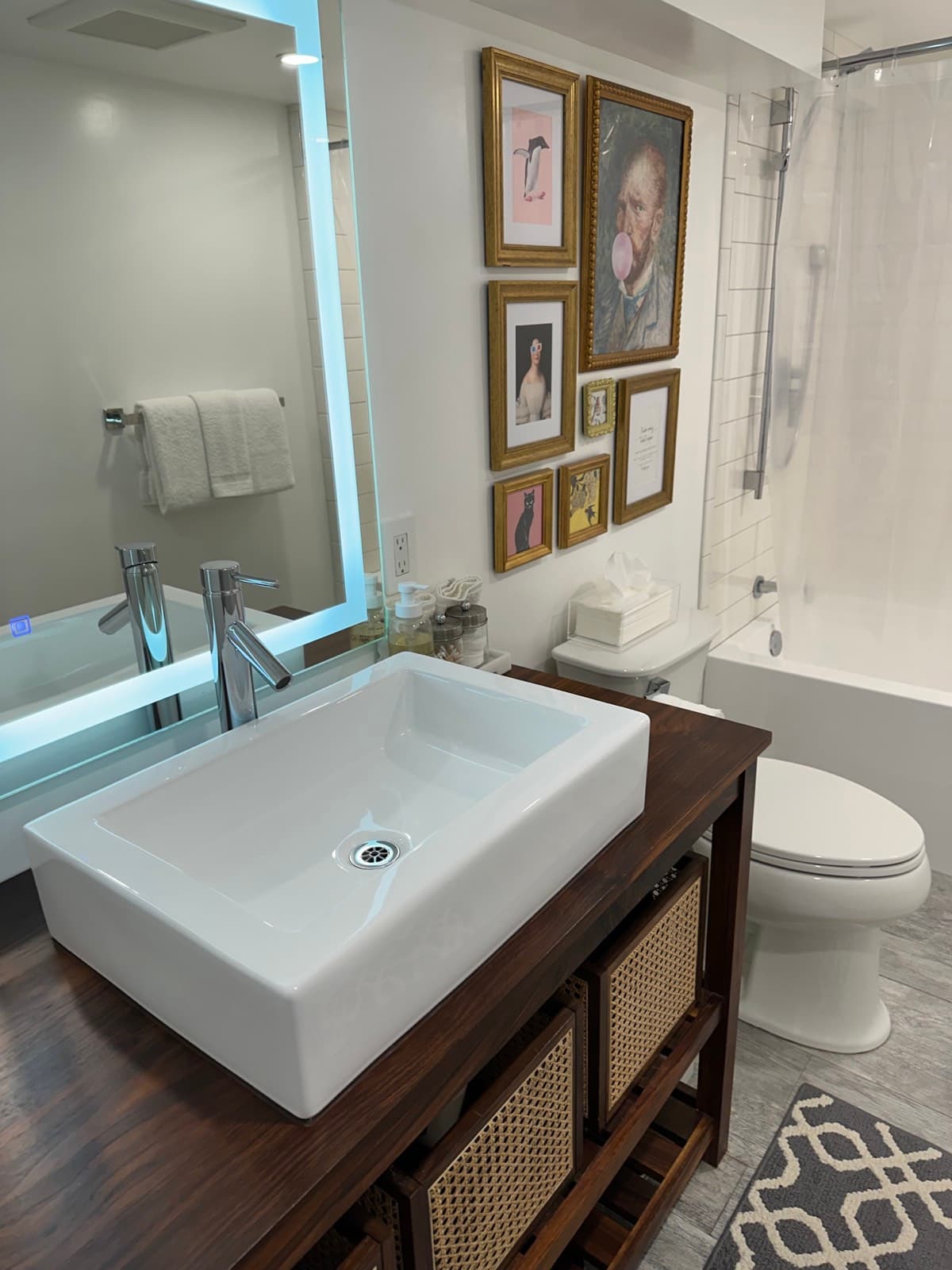 Clean white bedroom with paneled walls